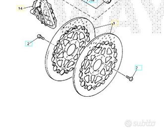 Kit disco freno ant Yamaha YZF750R 908912005800
