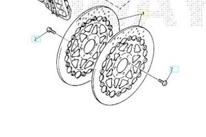 Kit disco freno ant Yamaha YZF750R 908912005800
