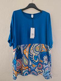 Maxi maglia blu cobalto. Nuova con Cartellino 