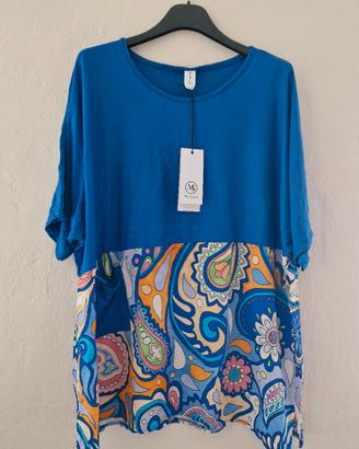 Maxi maglia blu cobalto. Nuova con Cartellino 