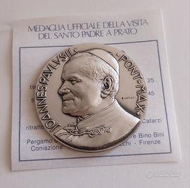 MEDAGLIA ARGENTO PAPA GIOVANNI PAOLO II 1986