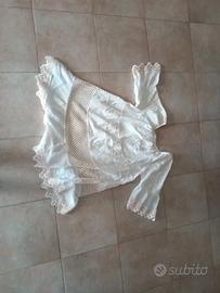 Mare copricostume vestito bianco con ricami M/L