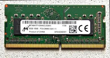 1x 8GB DDR4 2666MHz SO-DIMM RAM Samsung