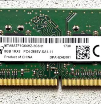 1x 8GB DDR4 2666MHz SO-DIMM RAM Samsung