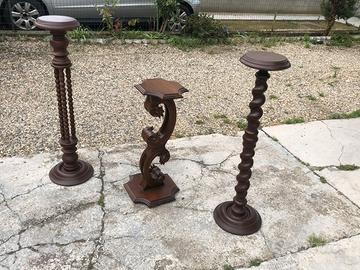 Cornicioni porta vasi in legno noce