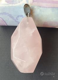 ciondolo quarzo rosa