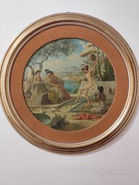 Dipinto su legno Pietro Girardi Posi' Brera