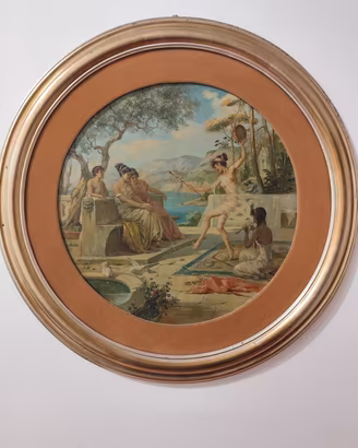 Dipinto su legno Pietro Girardi Posi' Brera