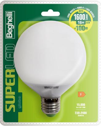 Beghelli - SUPER Led Lampadina Led E27 Luce Bianca