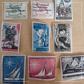 9 francobolli italiani nuovi 1965/69