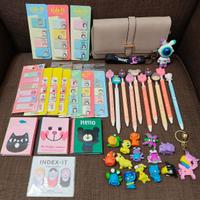 41 Pezzi Scuola Ufficio Memo Pad Stickers Pen Bag