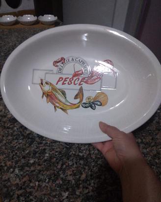 vassoio ceramica pesce 