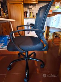 Sedia da Ufficio Ergonomica Nera
