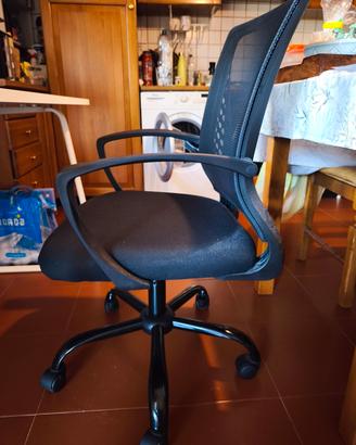 Sedia da Ufficio Ergonomica Nera