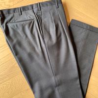 Pantaloni fresco lana GTA microfantasia blu tg. 50