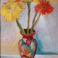 Vaso di gerbere