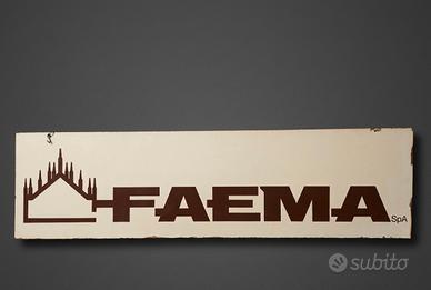Rara Insegna Vintage FAEMA 110cm 