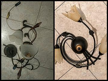 Coppia applique e lampada Floreali