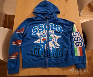SSGLO - felpa blu con cerniera