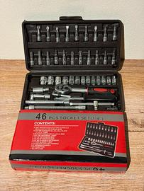 Set chiave a cricchetto 46 pz