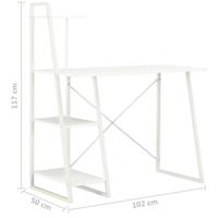 Scrivania con Mensole Bianca 102x50x117 cm