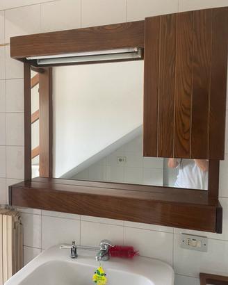 Mobiletto con specchio bagno