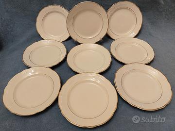 TOGNANA vintage Set piatti dessert filo oro 