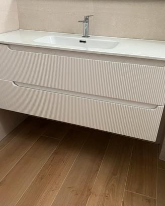 Mobile bagno sospeso con due cassetti 120cm