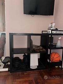 IKEA KALLAX nero/marrone-nero 2×2