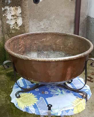 Catino bacile in rame antico
