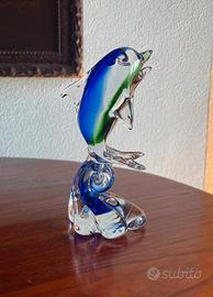 Delfino in vetro di Murano vintage