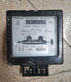 contatore elettromeccanico monofase vintage