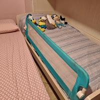 Sponda/barriera per letto bambino 1.5 mt azzurra
