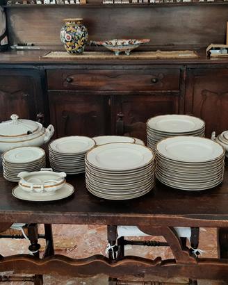 Servizio piatti completo da 36 profilo in oro