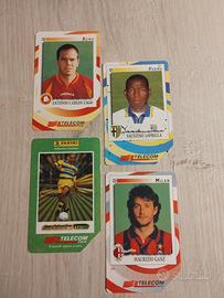 schede telefonica giocatori di calcio