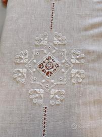 tovaglia punto antico puro lino