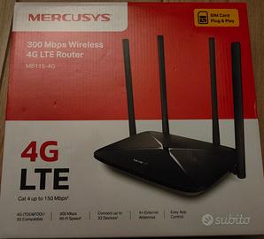 Router 4G LTE Mercusys MB115-4G - Nuovo SIM Wi-FI