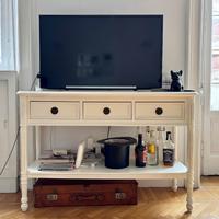 Consolle bianca shabby chic 120x42 - 30€