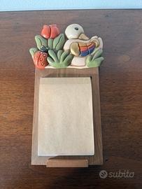 Thun porta blocco appunti / block notes con papera