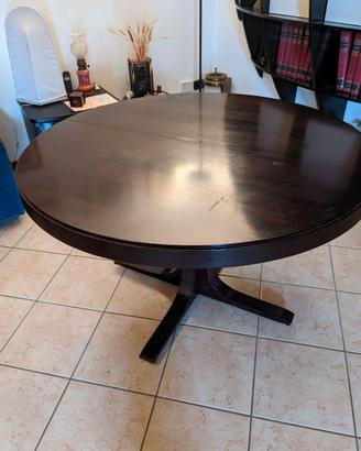 Tavolo tondo in legno allungabile