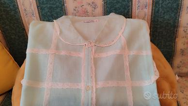 Camicia da notte vintage verde acqua