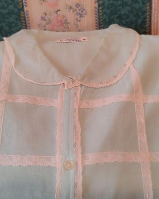 Camicia da notte vintage verde acqua