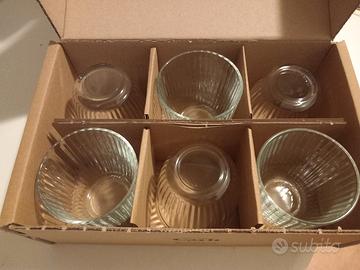 n. 6 bicchieri vetro per acqua