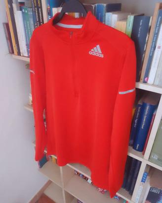 Adidas ClimaLite Running Giacca Sportiva Rossofluo