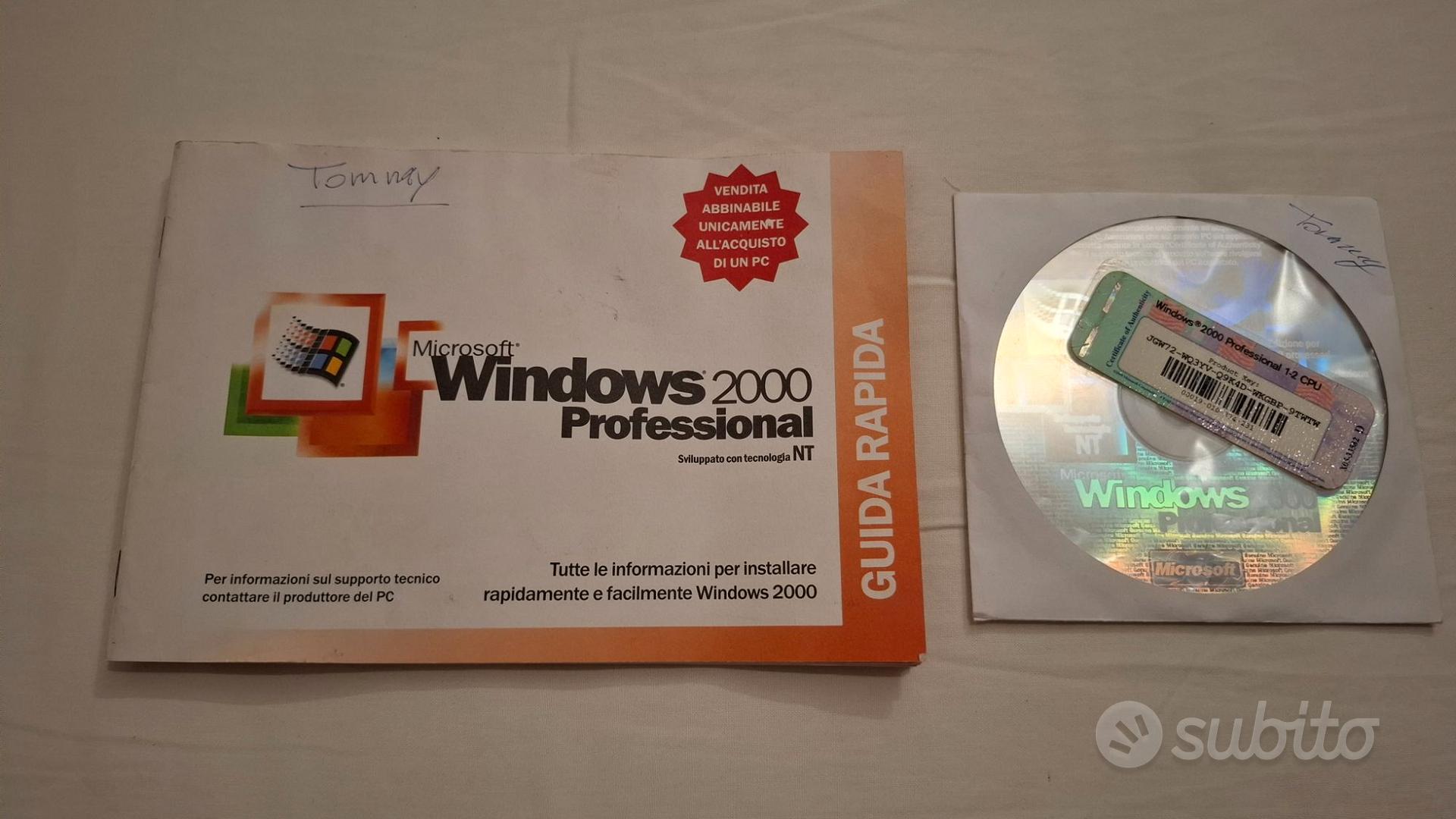 Microsoft Windows 2000 Professional OEM - Informatica In vendita a Roma