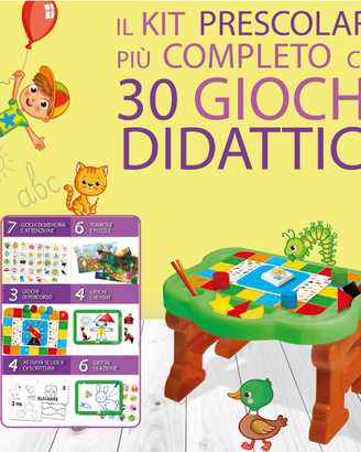 Tavolino attività 30 giochi bambini 3/6 anni