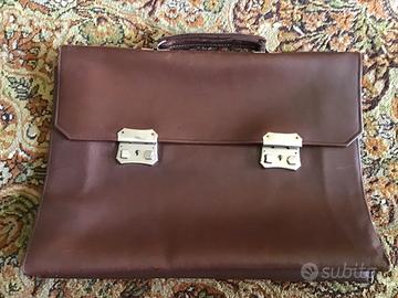 Borsa portadocumenti vintage in pelle