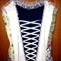 CORPETTO CORSETTO CON LACCI RASO, VOLANT  *NUOVO*