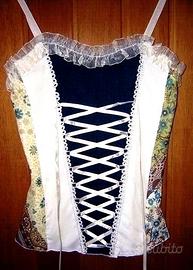 CORPETTO CORSETTO CON LACCI RASO, VOLANT  *NUOVO*
