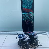 Snowboard 130 + scarponi 35